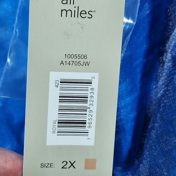 Ali Miles Shimmer Blue Collared‎ Button Front Jacket Career Work Office 2X Plus - Picture 3 of 10